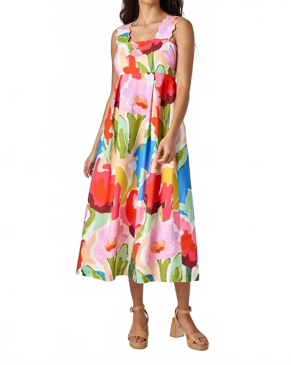 NEW CROSBY BY MOLLIE BURCH evie midi dress in painted petals